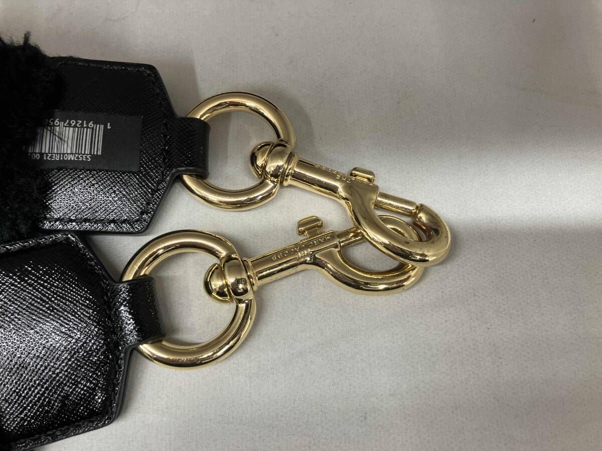  MARC JACOBS マークジェーコブス ブラック ロゴスタッズ THE PLUSH SNAPSHOT ショルダーバッグ ショルダーバッグ