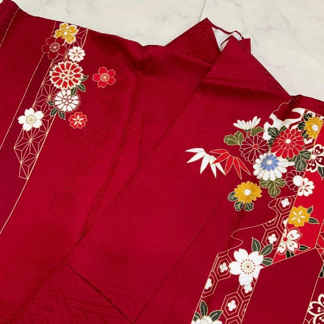 つ*ん様 kimonoarisa◆厳選◆アンティーク振袖◆錦紗縮緬◆正絹◆裄62 つ*ん様 kimonoarisa◇厳選◇アンティーク振袖◇錦紗縮緬◇正絹◇