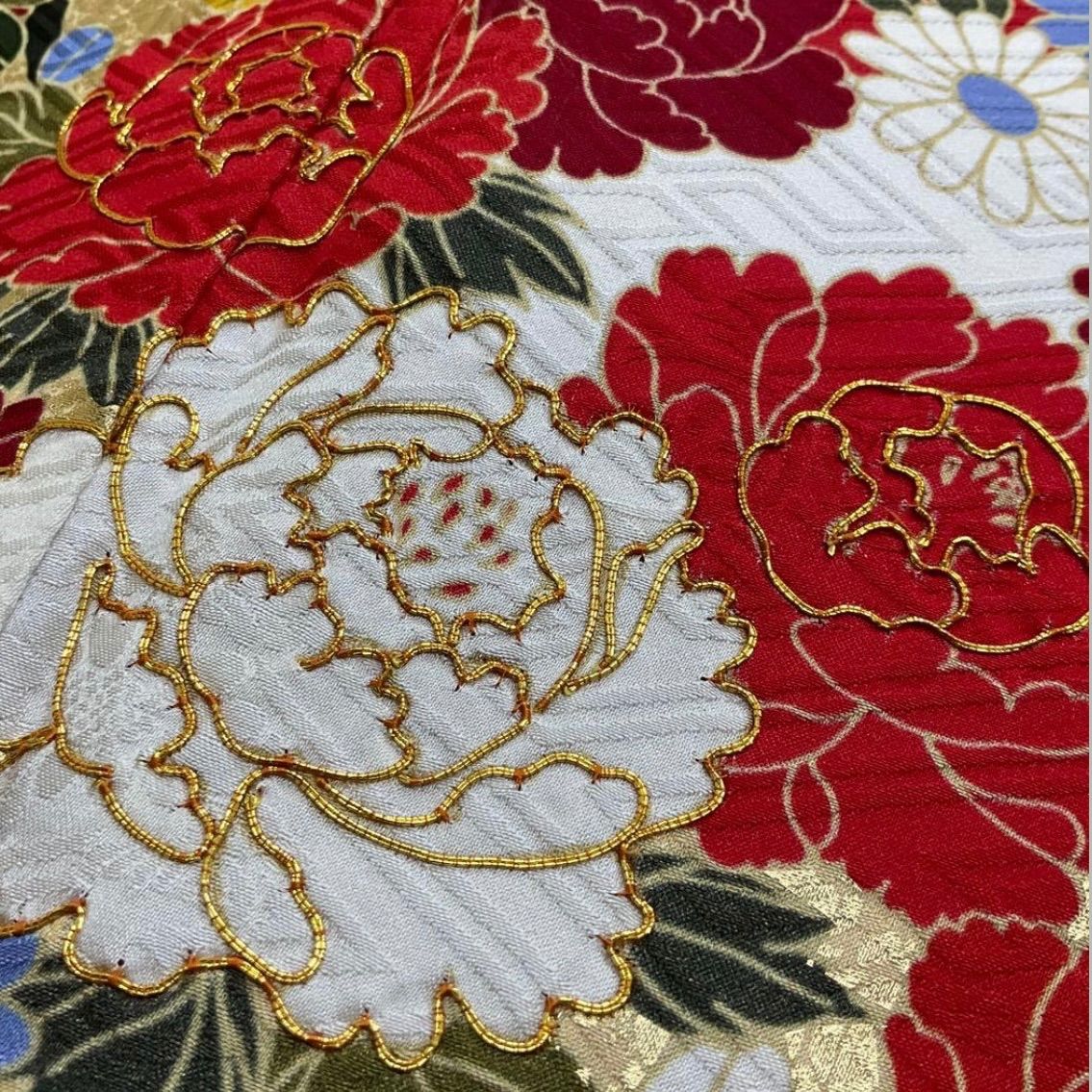 つ*ん様 kimonoarisa◆厳選◆アンティーク振袖◆錦紗縮緬◆正絹◆裄62 つ*ん様 kimonoarisa◇厳選◇アンティーク振袖◇錦紗縮緬◇正絹◇