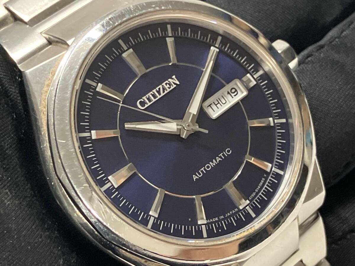メンズ ジャンク CITIZEN 自動巻き 腕時計 4150-S104866 腕周り:約20cm