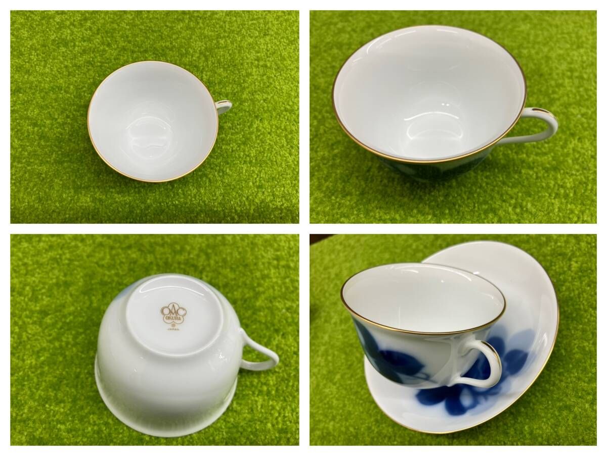  大倉陶園 ブルーローズ ティカップ-ソーサー ペア 78 CR 8211 金彩 洋食器 キッチン 雑貨 その他 キッチン 食器