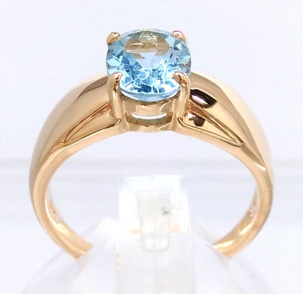 仕上げ済 ソーティング付 K 18 天然ブルートパーズ リング 約11 5号 4 2 g