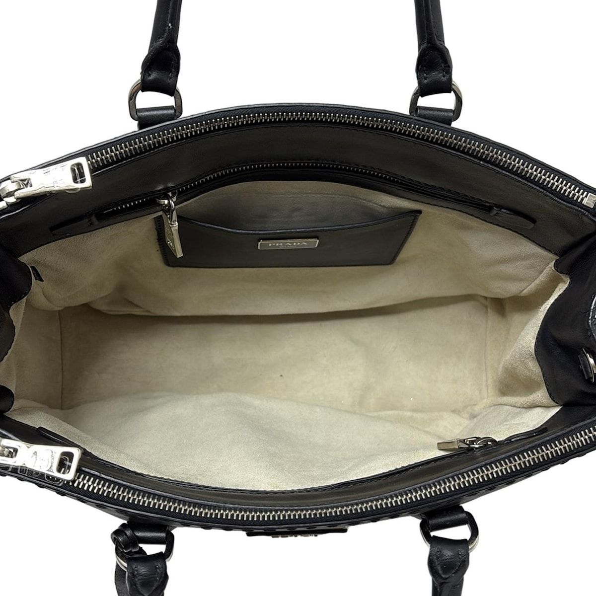  PRADA プラダ トートバッグ - 黒 レザー トートバッグ バッグ