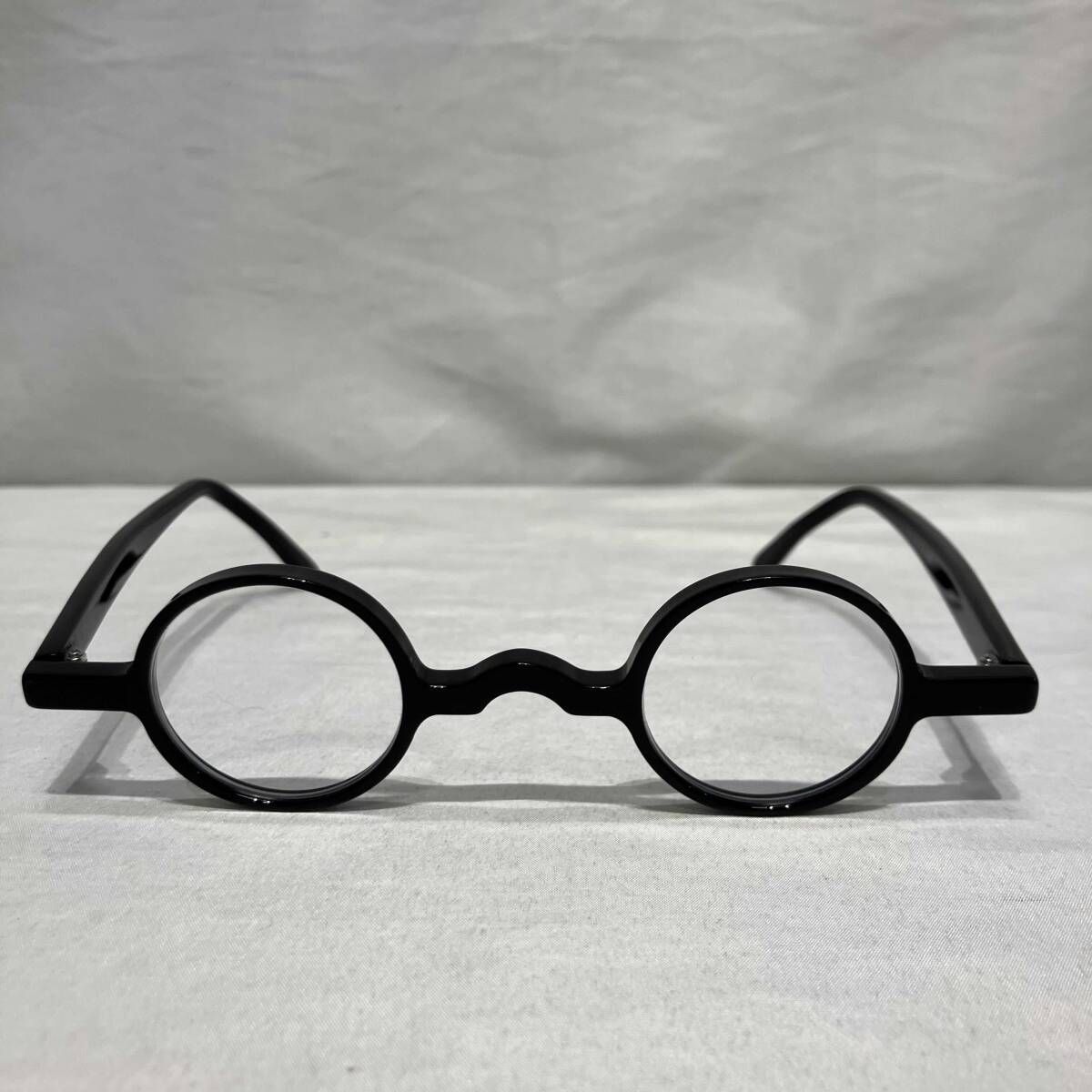 アイウェア 丸眼鏡 オーダーメイド 度入り ブラック