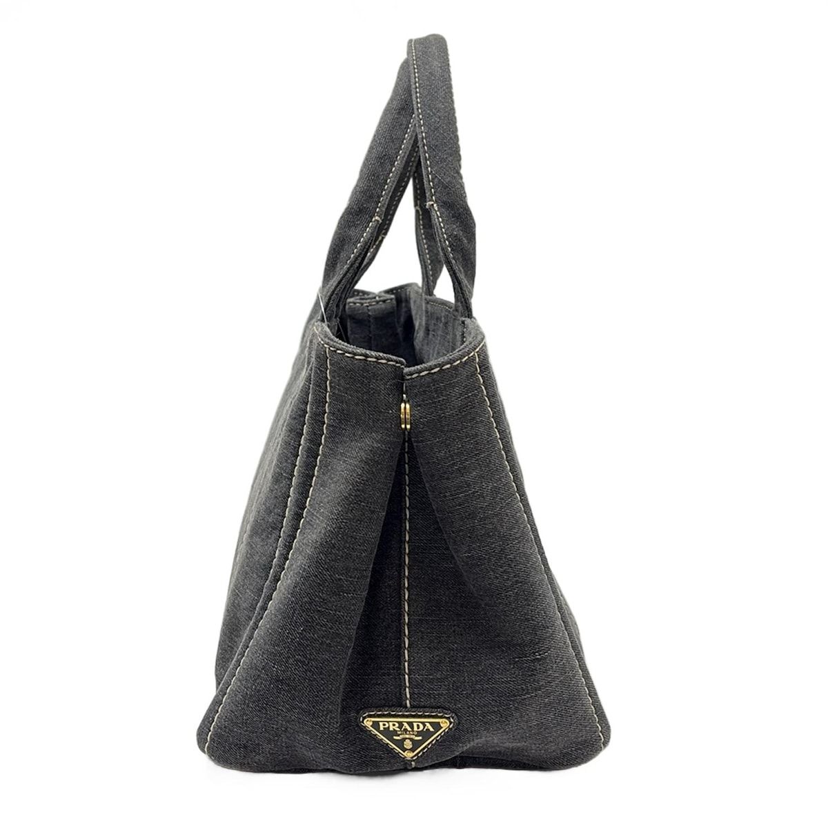 PRADA プラダ トートバッグ CANAPA B 1877 グレー×カーキ