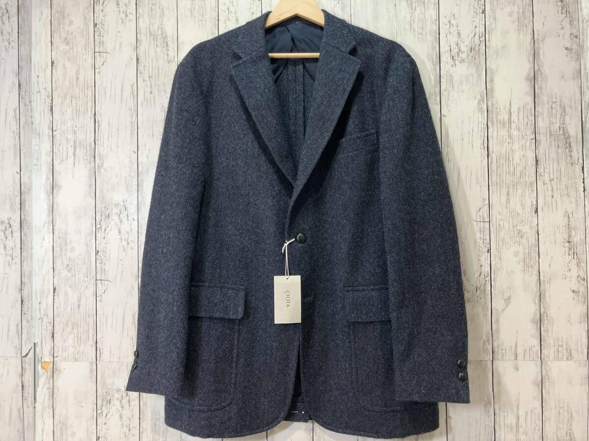 CIOTA x J PRESS シオタ ジェイプレスJKLM 131 テーラードジャケット ヘリンボーン ネイビー系 S