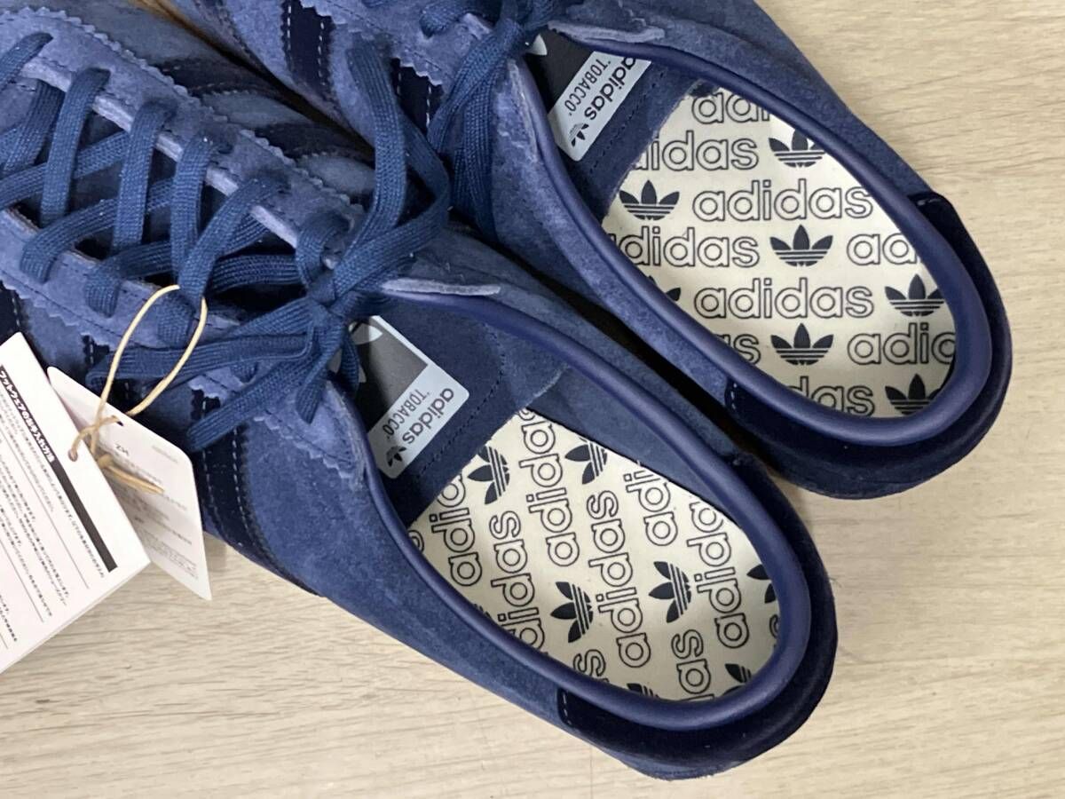 美品 adidas TOBACCO スニーカー スエード 27.5cm ネイビー JP9652 