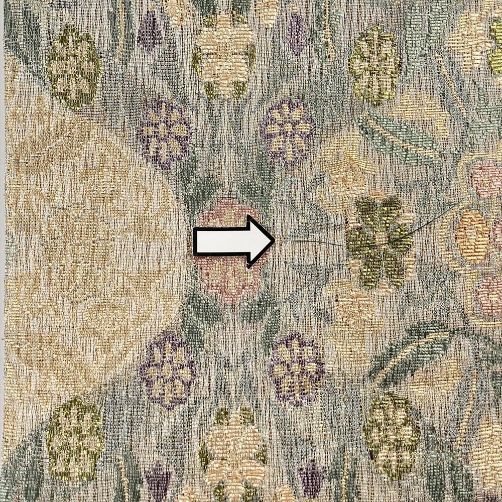  たんす屋 リユース帯 帯 袋帯 金 セミフォーマル カジュアル 六通 透かし織り調 金糸 変わり立涌 華文 オリエンタル 袋帯 帯