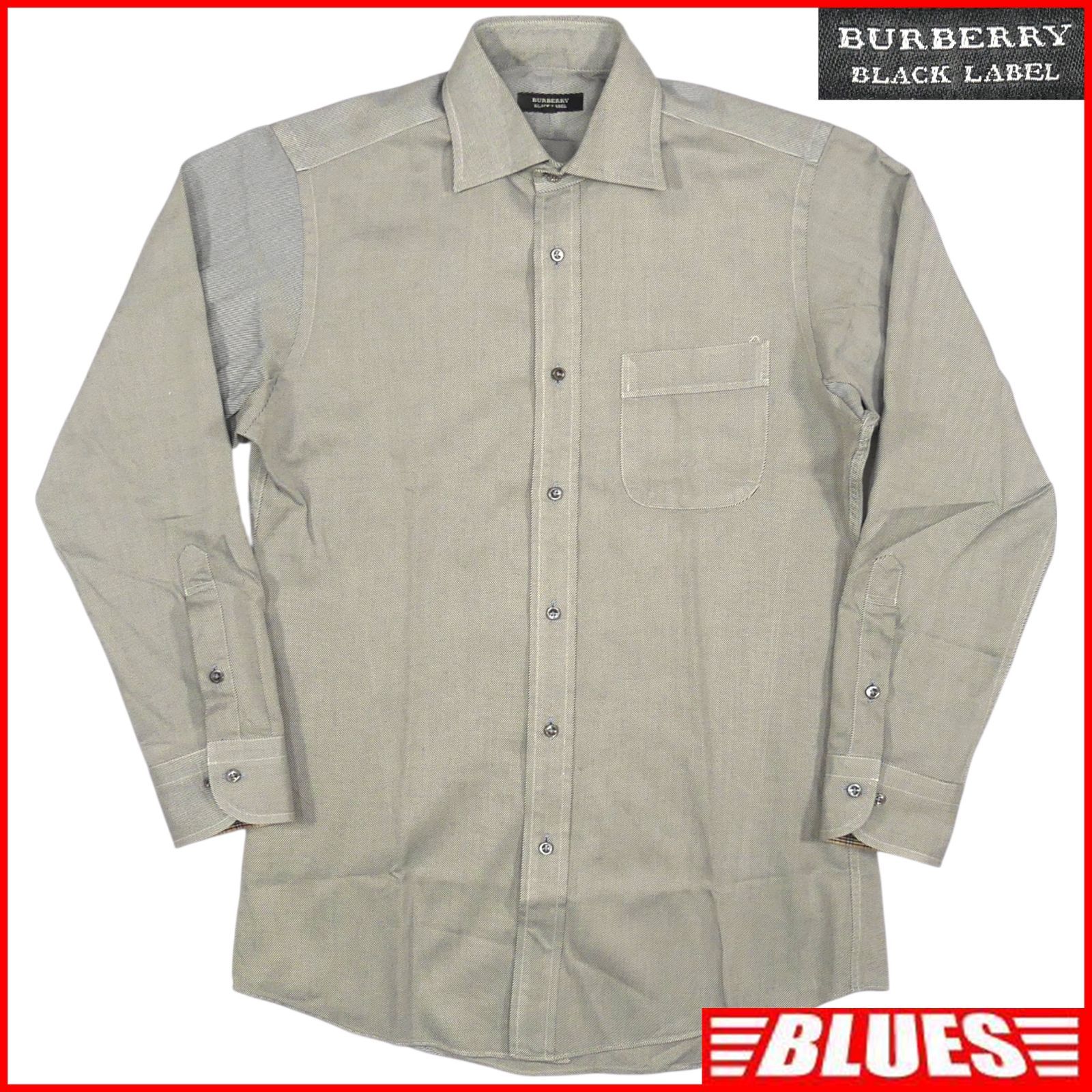 バーバリーブラックレーベル ノバチェック 長袖 シャツ 2 BURBERRY 