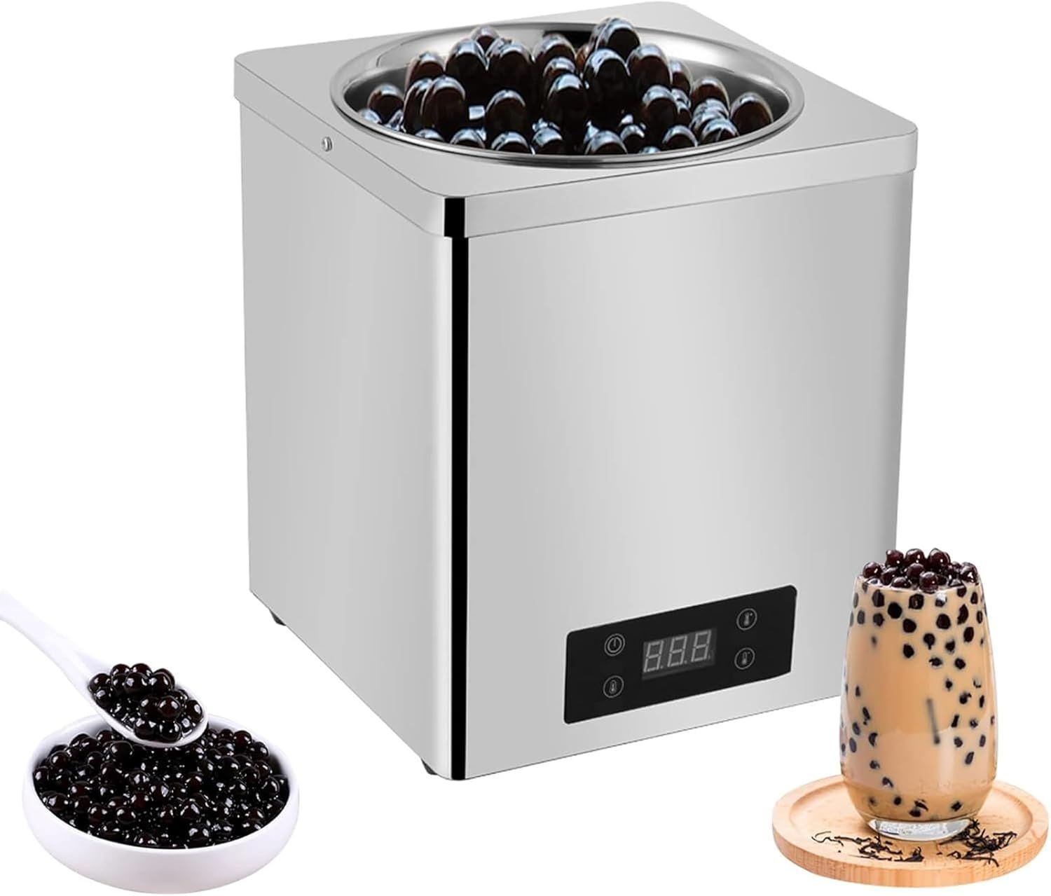 推薦 3 L パールボールウォーマーマシン 600 W 業務用フードウォーマー ステンレススチールライナーとタッチスクリーン付き 30 100°温度調節 Dステレオ加熱 長期断熱 バー用