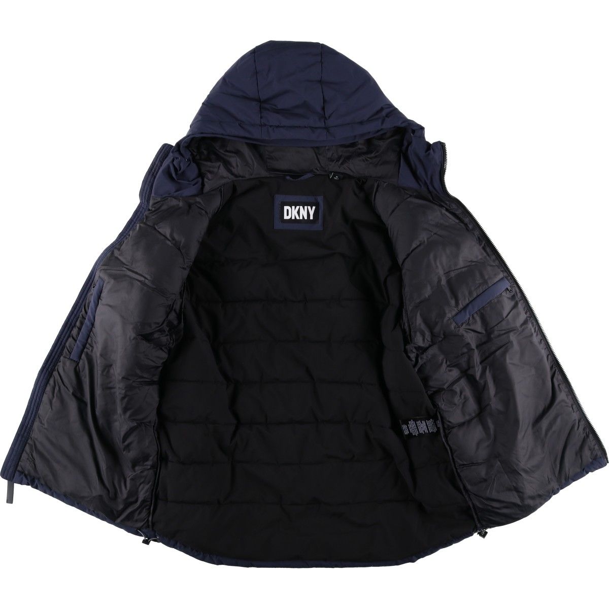 古着 ダナキャランニューヨーク DKNY 中綿パーカー パファージャケット 