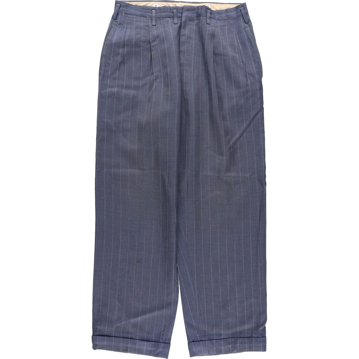 古着 60 70年代 ストライプ柄 ツータック ウールパンツ メンズw 31相当 ヴィンテージ eaa 603338