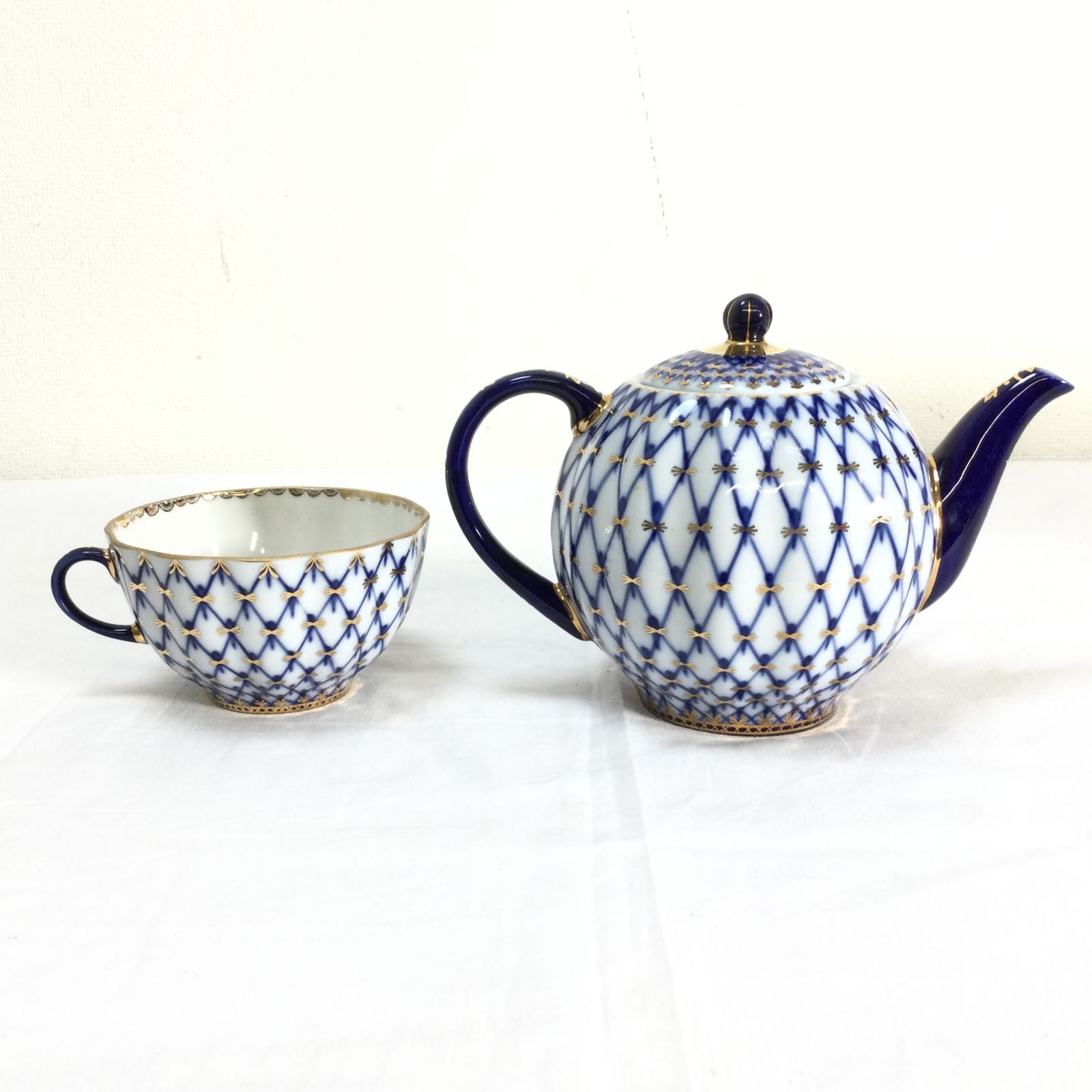 LOMONOSOV ロモノーソフインペリアル ポーセリン コバルトネット