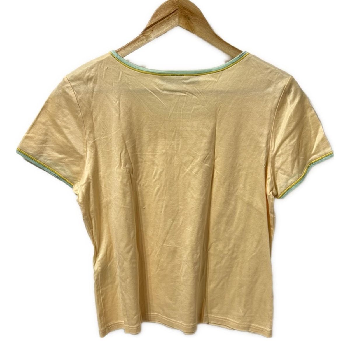 LEONARD レオナール 半袖カットソー サイズLL レディース - ベージュ×イエロー×マルチ 花柄