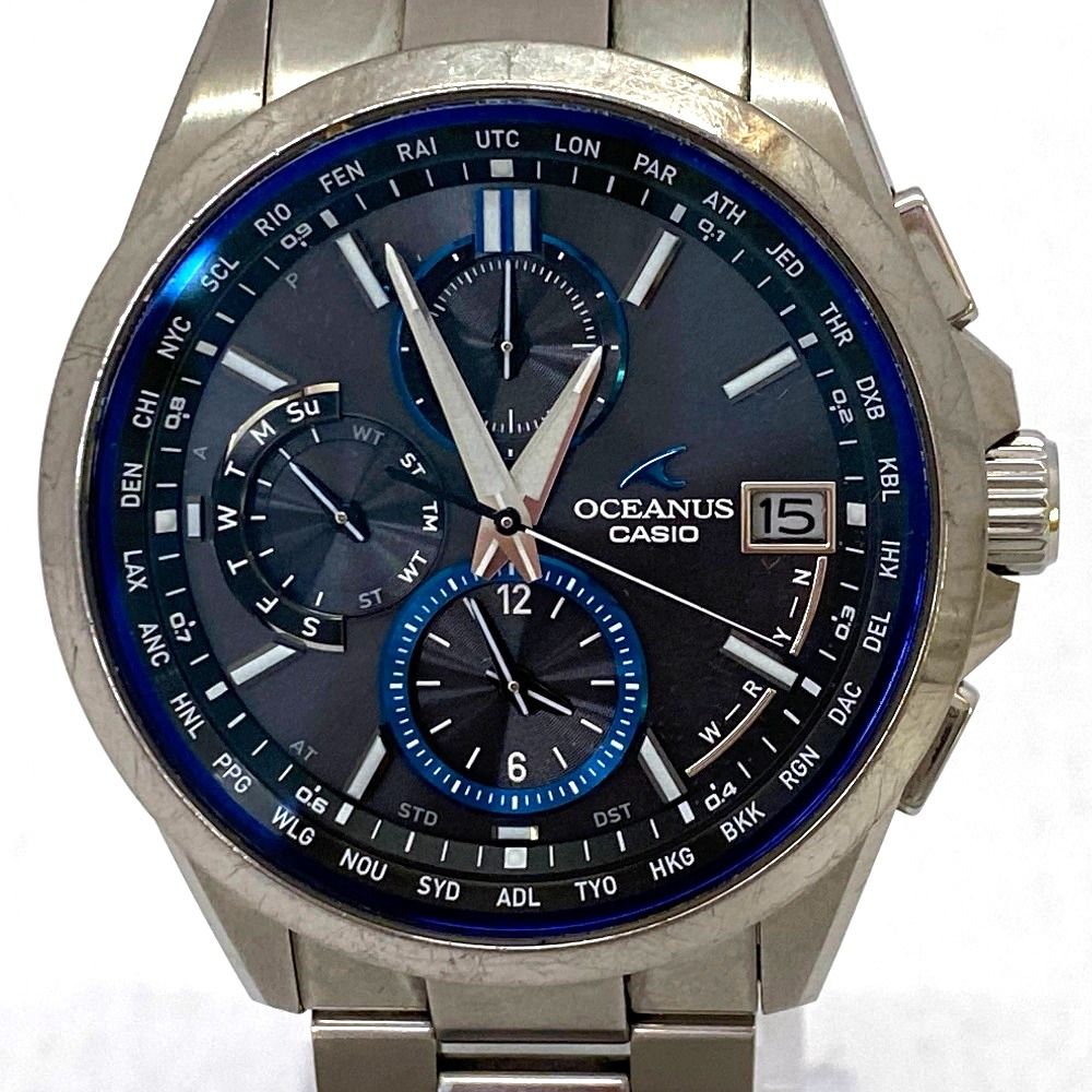03 w 22865 CASIO カシオ OCEANUS オシアナス シルバー ブルー メンズ 腕時計 OCW-T 2600