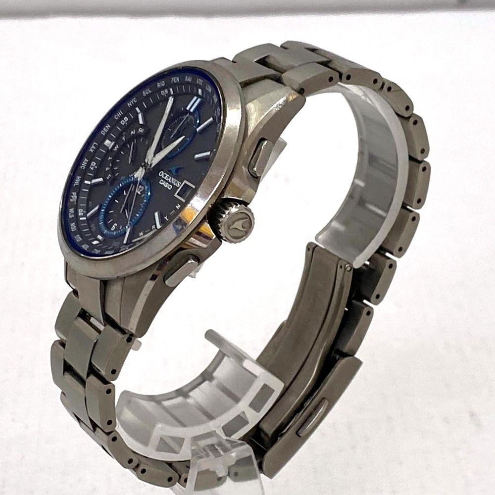 03 w 22865 CASIO カシオ OCEANUS オシアナス シルバー ブルー メンズ 腕時計 OCW-T 2600