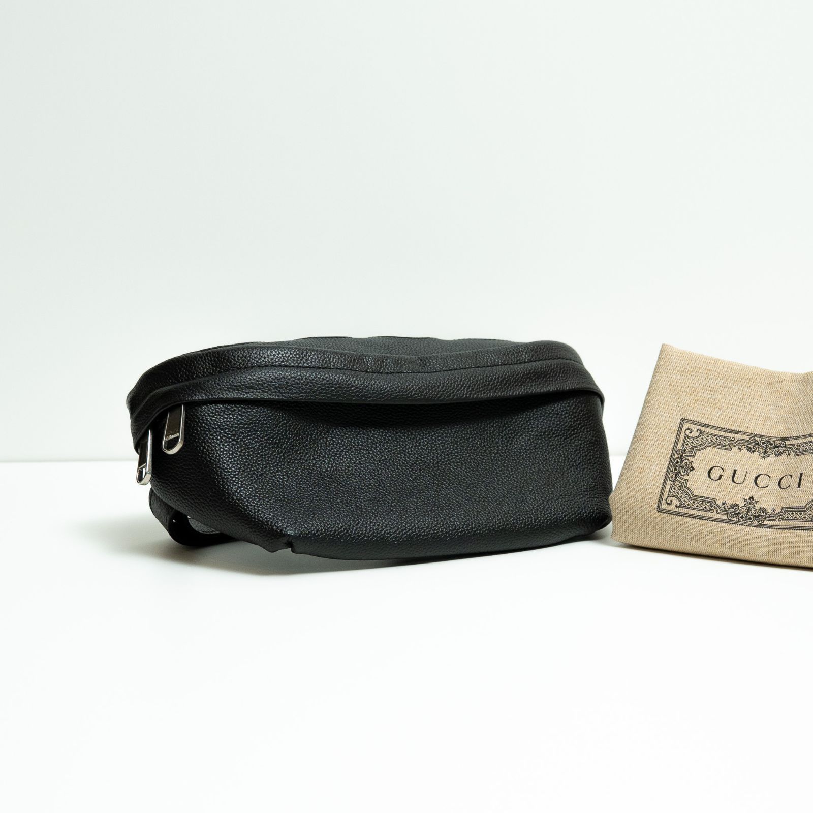新品未使用】GUCCI グッチ ウエストバッグ ブラック レザー クロス