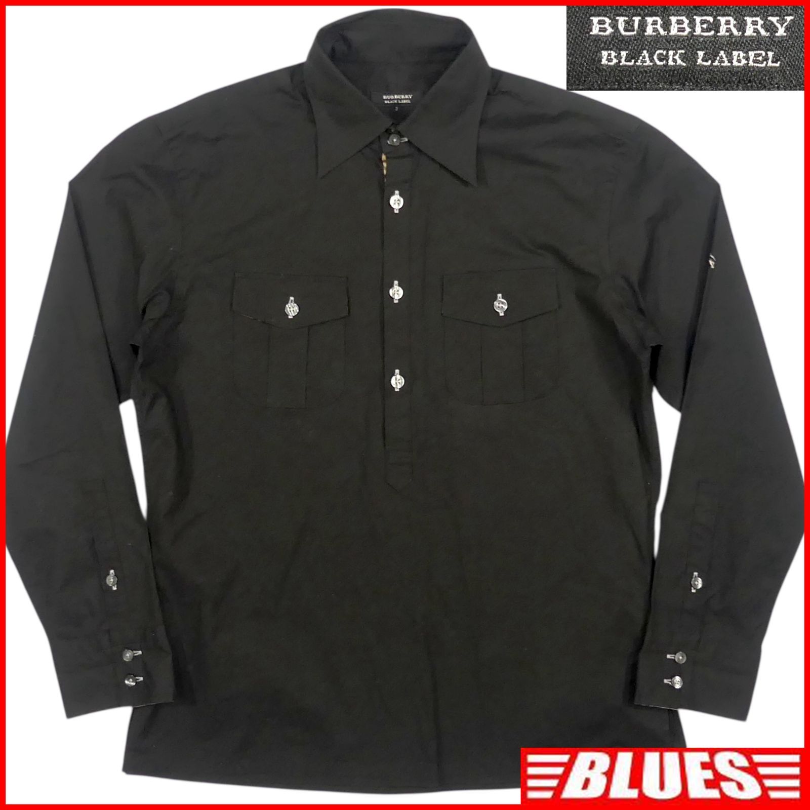 BURBERRY BLACK LABEL 廃盤 バーバリーブラックレーベル シャツ L ノバ