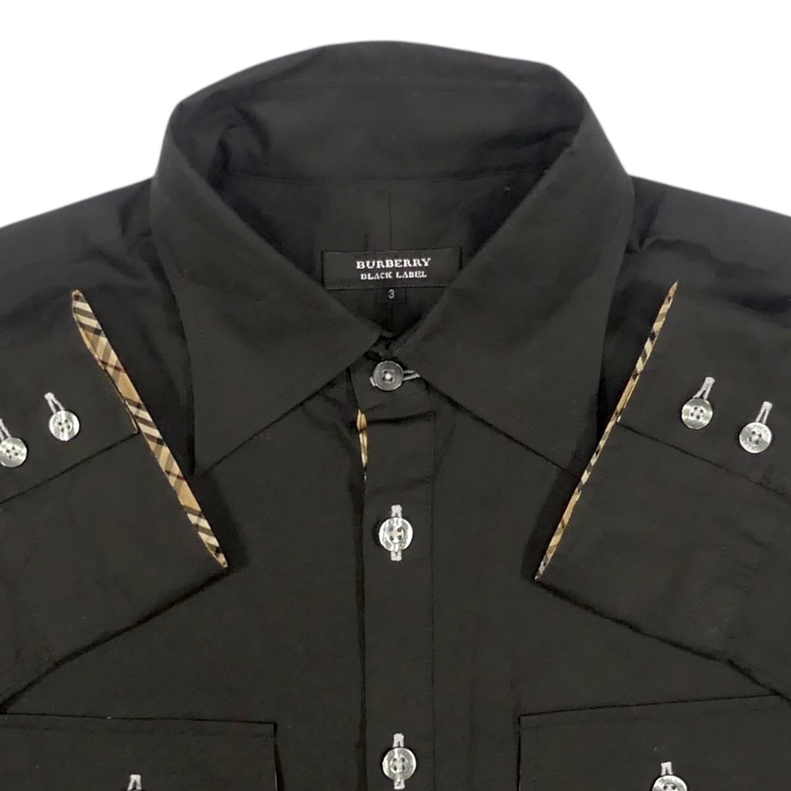 BURBERRY BLACK LABEL 廃盤 バーバリーブラックレーベル シャツ L ノバ