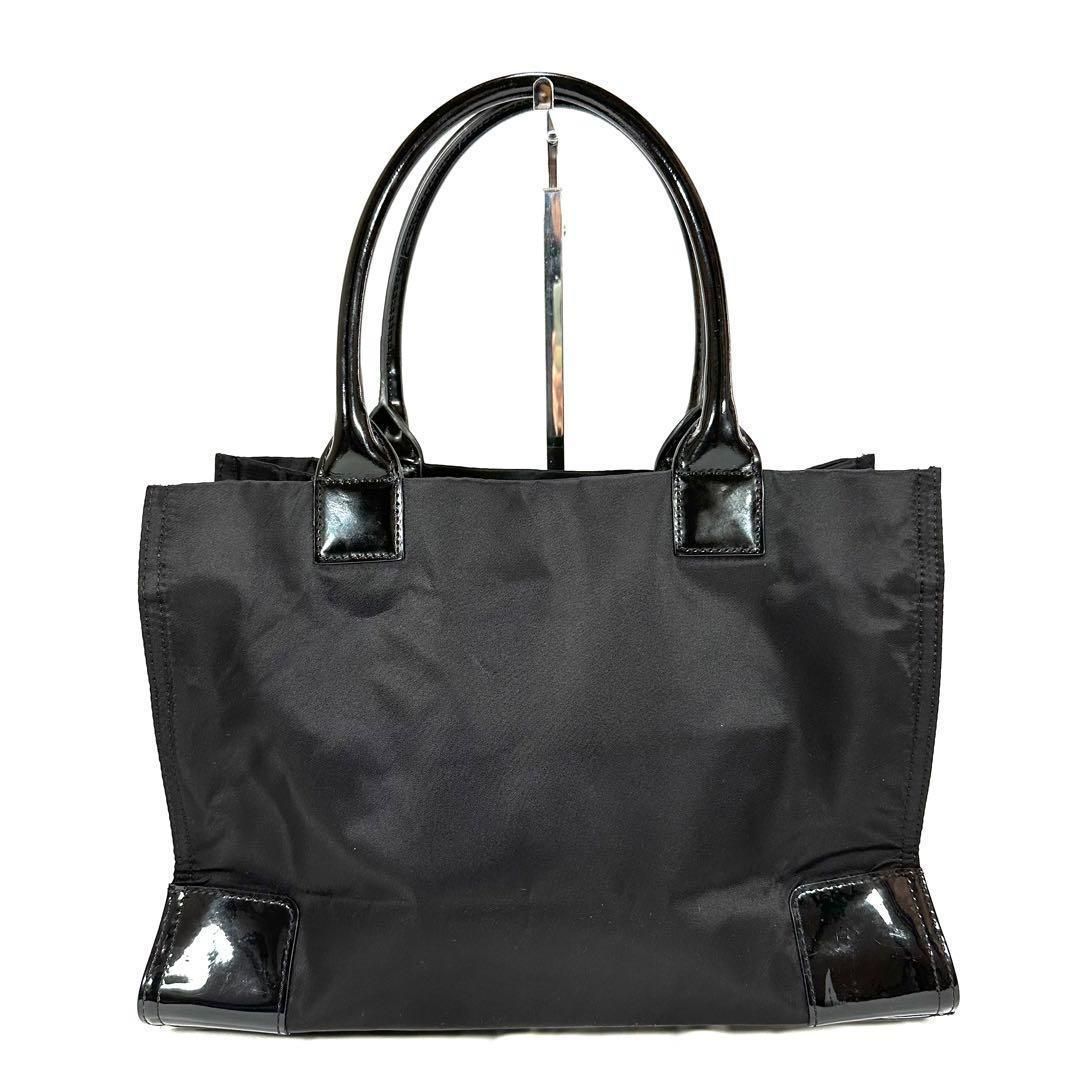 Tory Burch トリーバーチ トートバッグ ハンドバッグ ブラック ロゴマーク バッグ 大容量 肩掛け 鞄 ナイロン エナメル 通学 通勤 女性 レディース シンプル 無地 エレガント