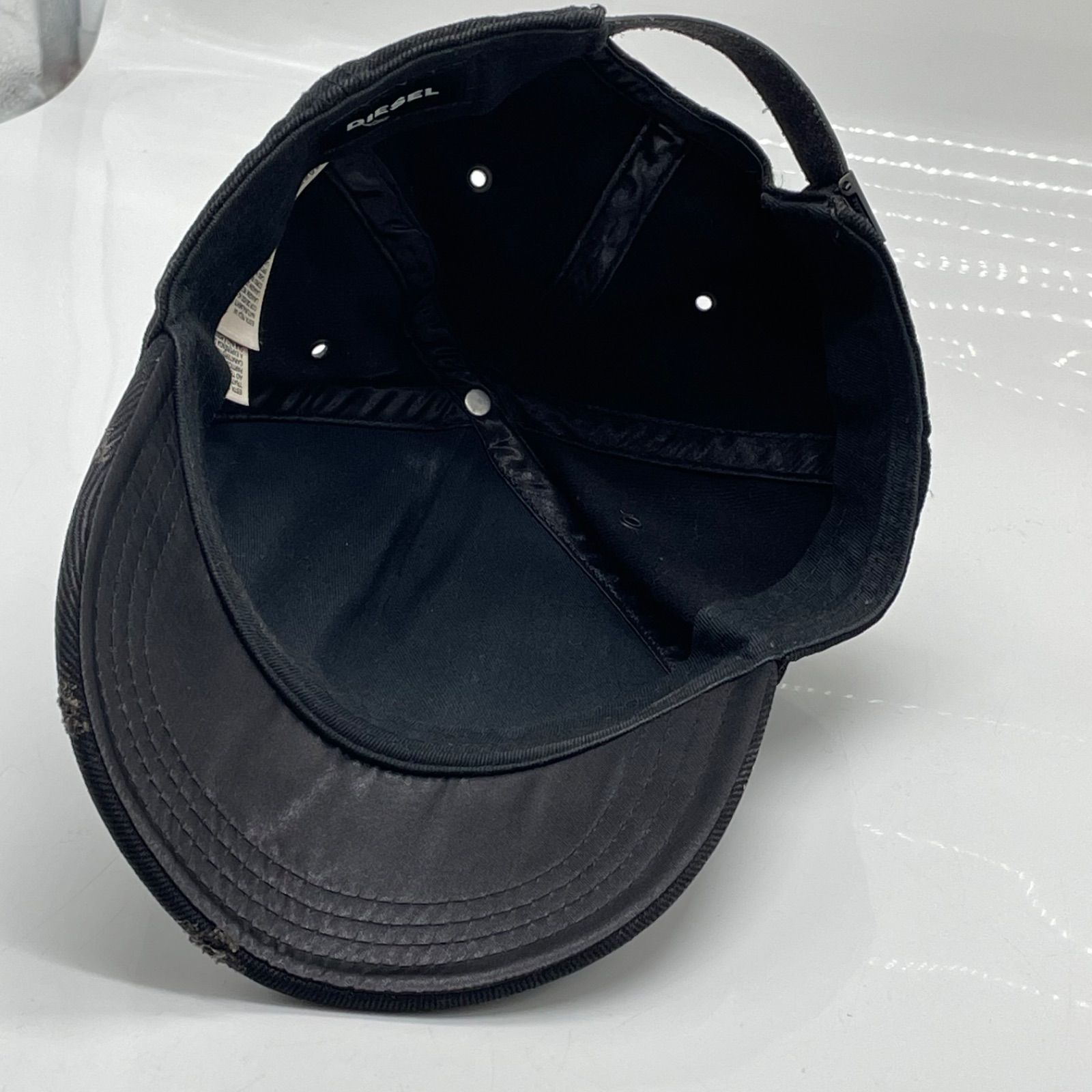 KO3684□ディーゼル ダメージ加工 デニム キャップ ブラック ブレイブ