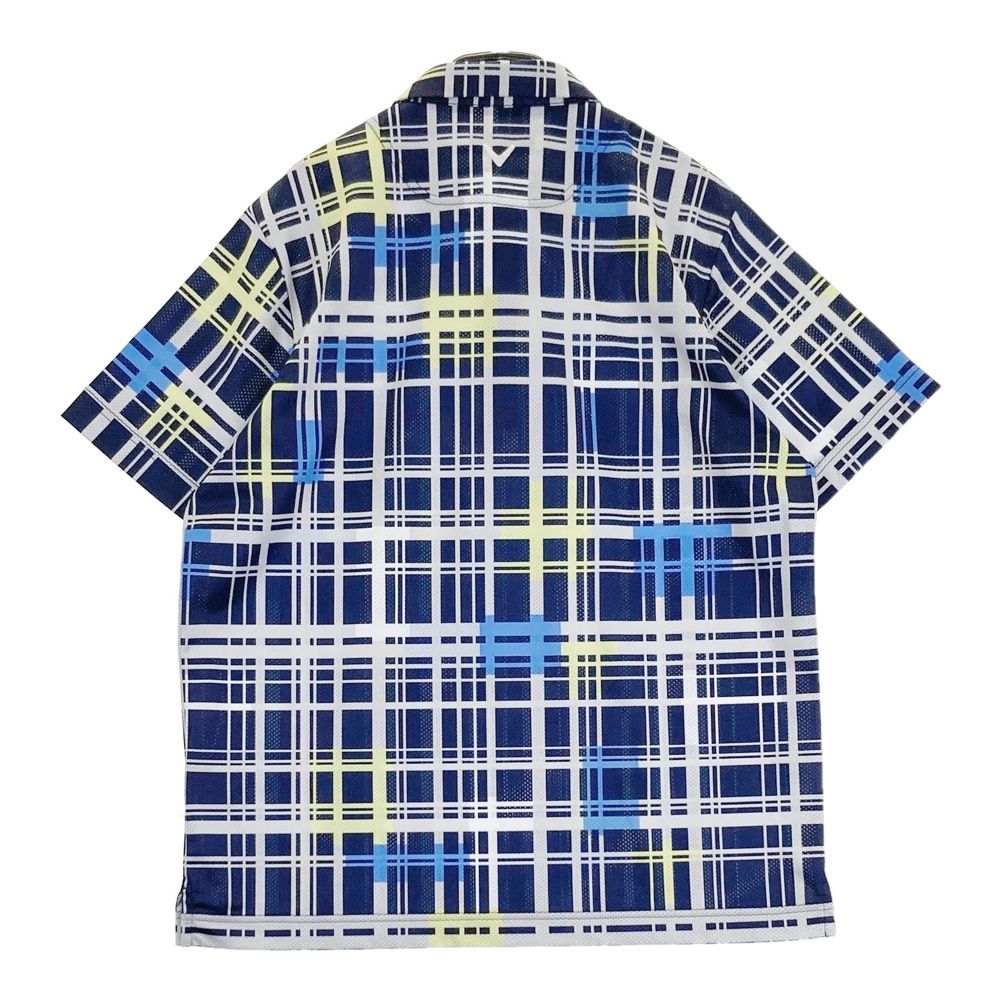 Callaway チェック柄ポロシャツ Lサイズ サイズ：L CALLAWAY キャロウェイ 2024年モデル ロゴ刺繍入り 半袖
