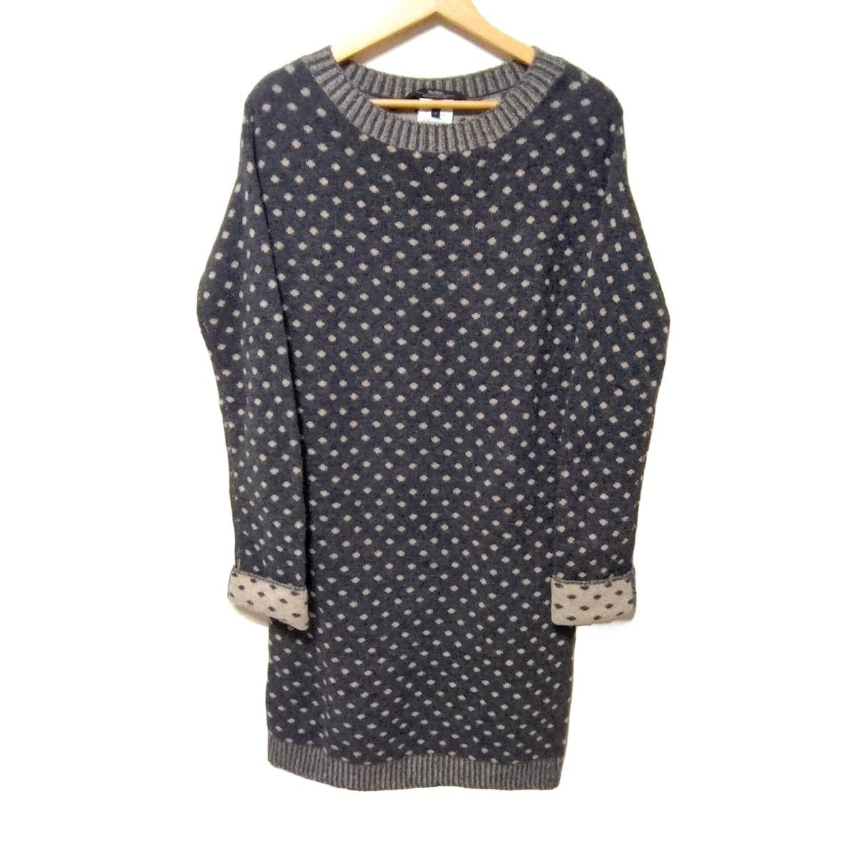 Max MaraWEEKEND マックスマーラウィークエンド ワンピース サイズS レディース - ダークグレー×アイボリー