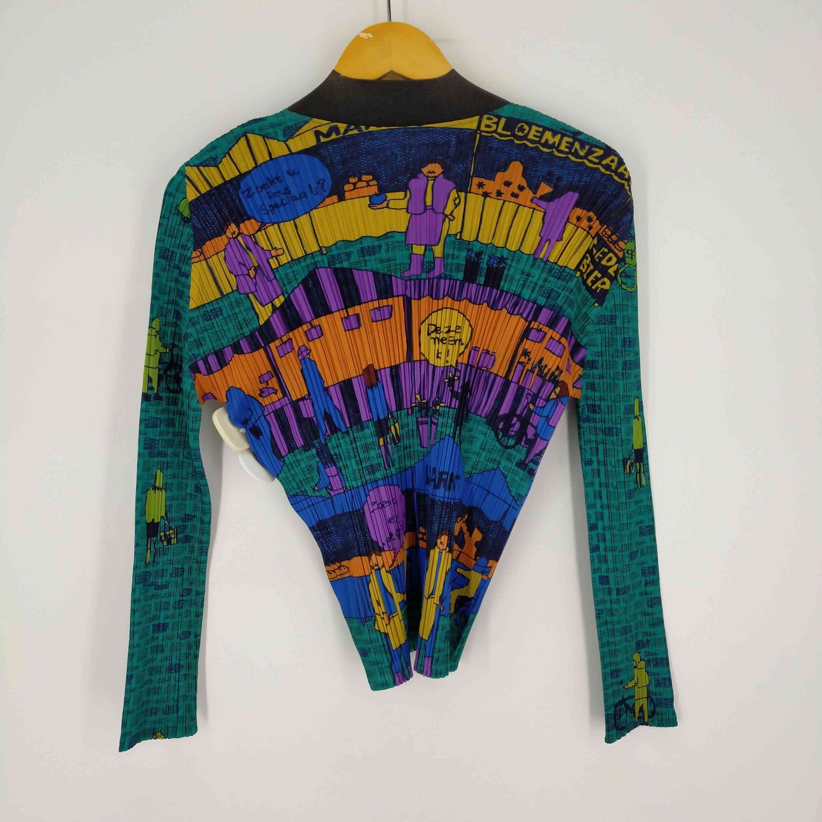 プリーツプリーズイッセイミヤケ PLEATS PLEASE ISSEY MIYAKE 06 AW 石畳の街 L Sプリーツカットソー 全面 総柄 レディース 4