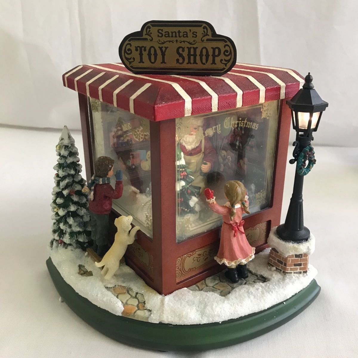 動く・光る・音が出る！クリスマス オルゴール 飾り サンタのトイ