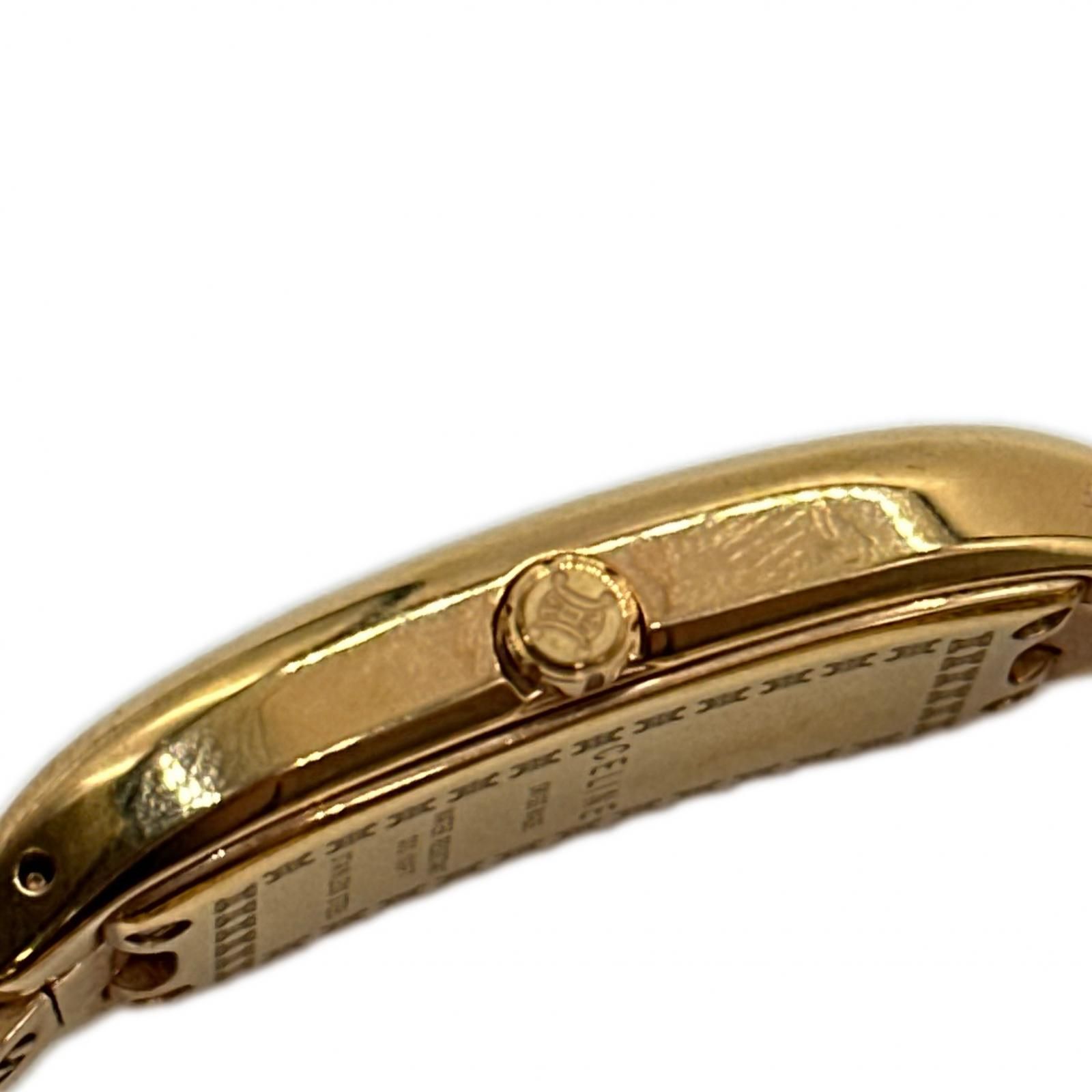 本物保証 正常可動 CELINE セリーヌ 300/100FT 腕時計 ゴールド ピンク