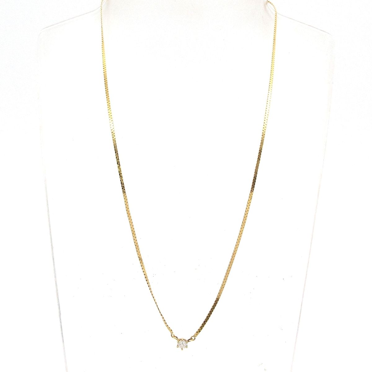 La soma ラソマ ネックレス K 18 YG ダイヤモンド 総重量 3 0 g 1 Pダイヤ ダイヤ0 16カラット