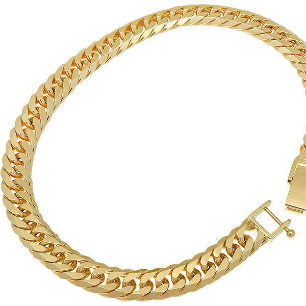 可 K 18 YG 6面ダブル 喜平ブレスレット cm 19.9 g A キヘイ 18金 イエローゴールド