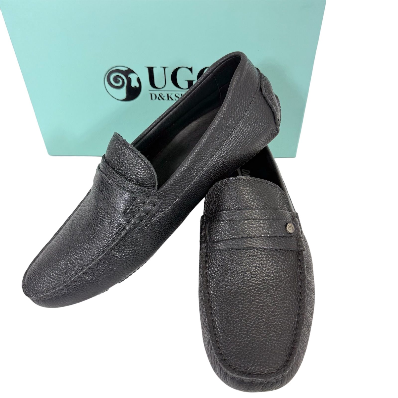 UGG D K Sheep skin DKUGG アグ シープスキン レザー 本革 ドライビング シューズ 靴 ブラック 黒色 28 cm ビジネスシューズ 紳士靴 ローファー メンズ カジュアル オーストラリア製