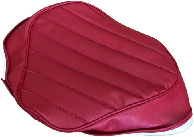 ホンダ モンキー50 12 V キャブ使用 FI使用不可 東京リミテッドは使用可 設計 シートカバー 厚手生地 生地色 赤タックロール パイピング色 赤 張替タイプ