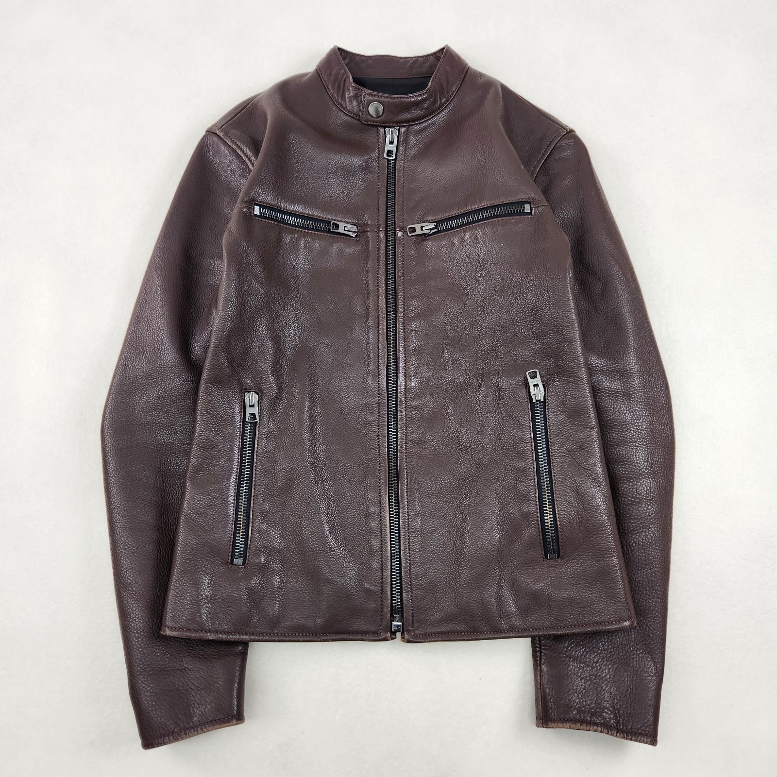 COACH シングルライダース 現行 ブラウン コーチ 本革 S相当 - メルカリ