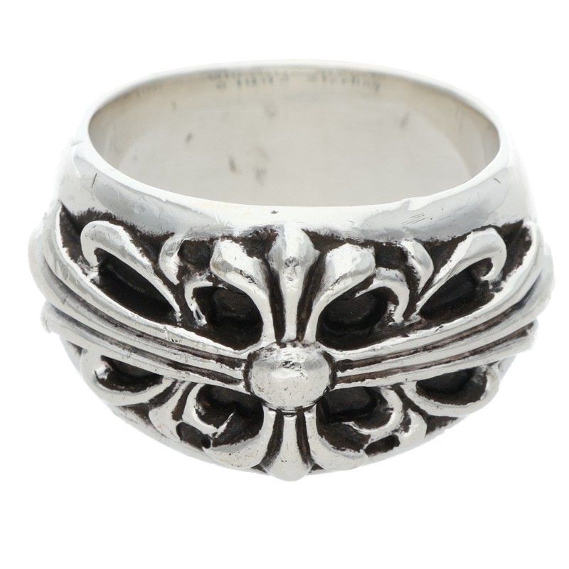 クロムハーツ FLRL CRS フローラルクロス シルバーリング メンズ 18 5号