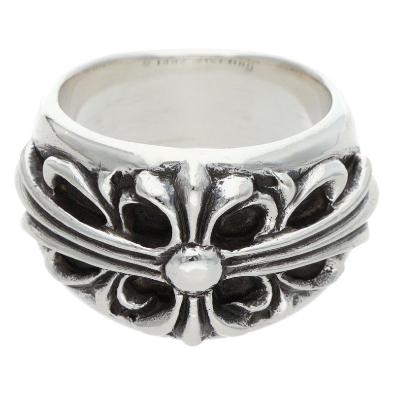 クロムハーツ FLRL CRS フローラルクロス シルバーリング メンズ 11 5号