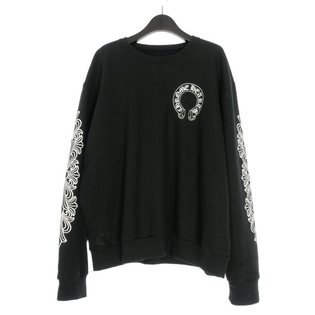 クロムハーツ CHROME HEARTS フローラルクロス ホースシュー クルー