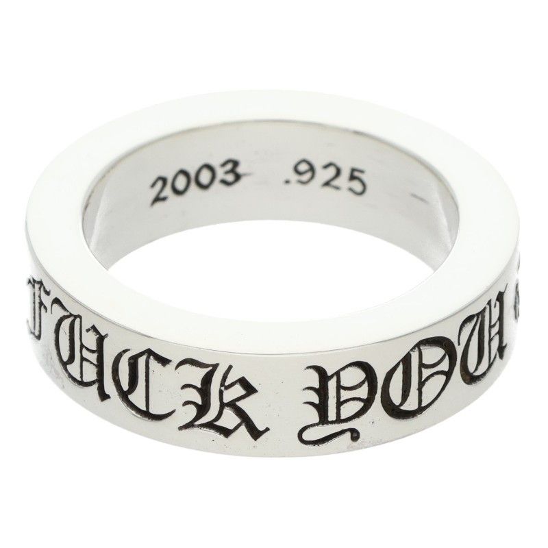 クロムハーツ 6 mm SPACER FUCKYOU mmスペーサーファックユー シルバーリング メンズ 12 5号