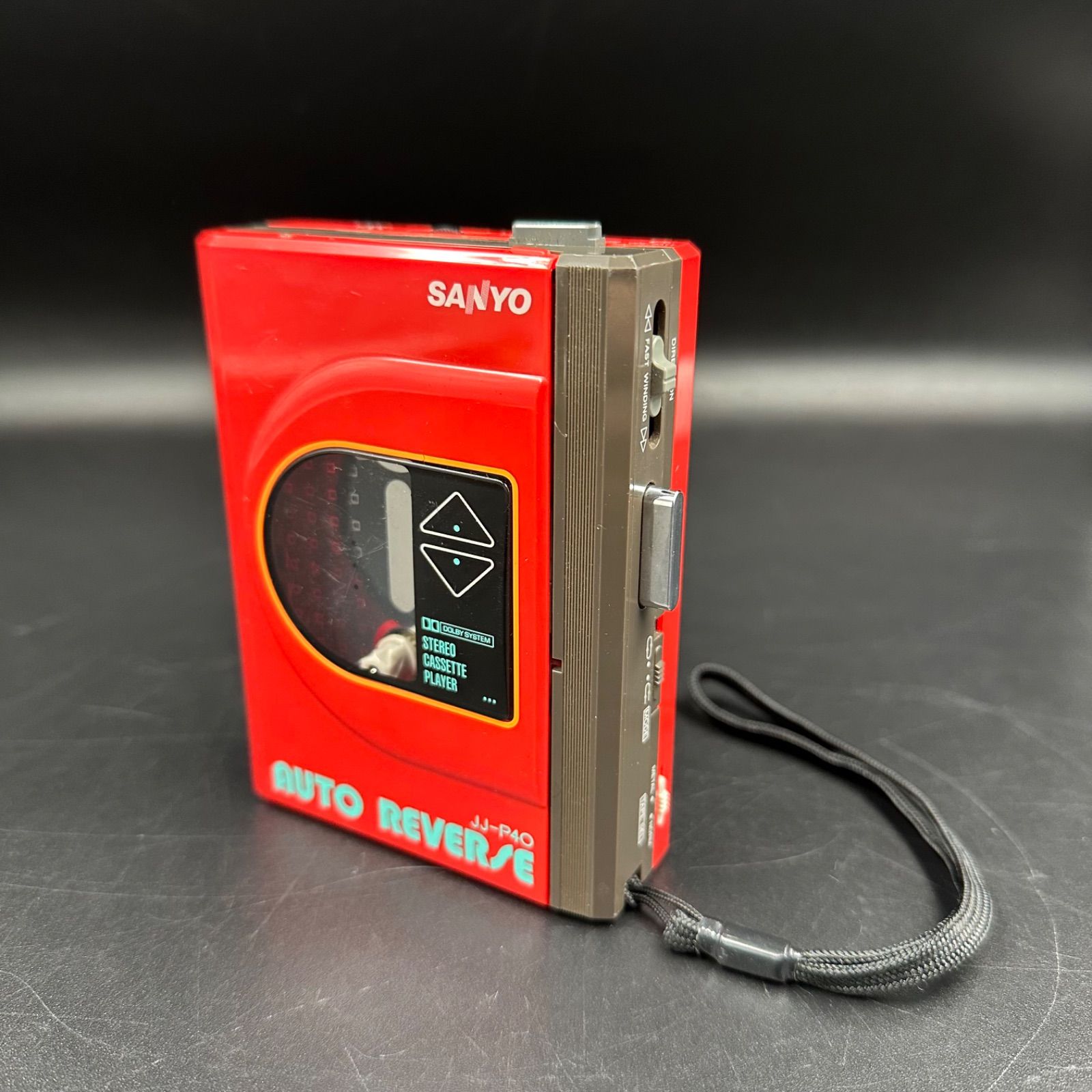 JJ-P40 SANYO サンヨー ポータブルカセット AUTO REVERSE 赤 レッド