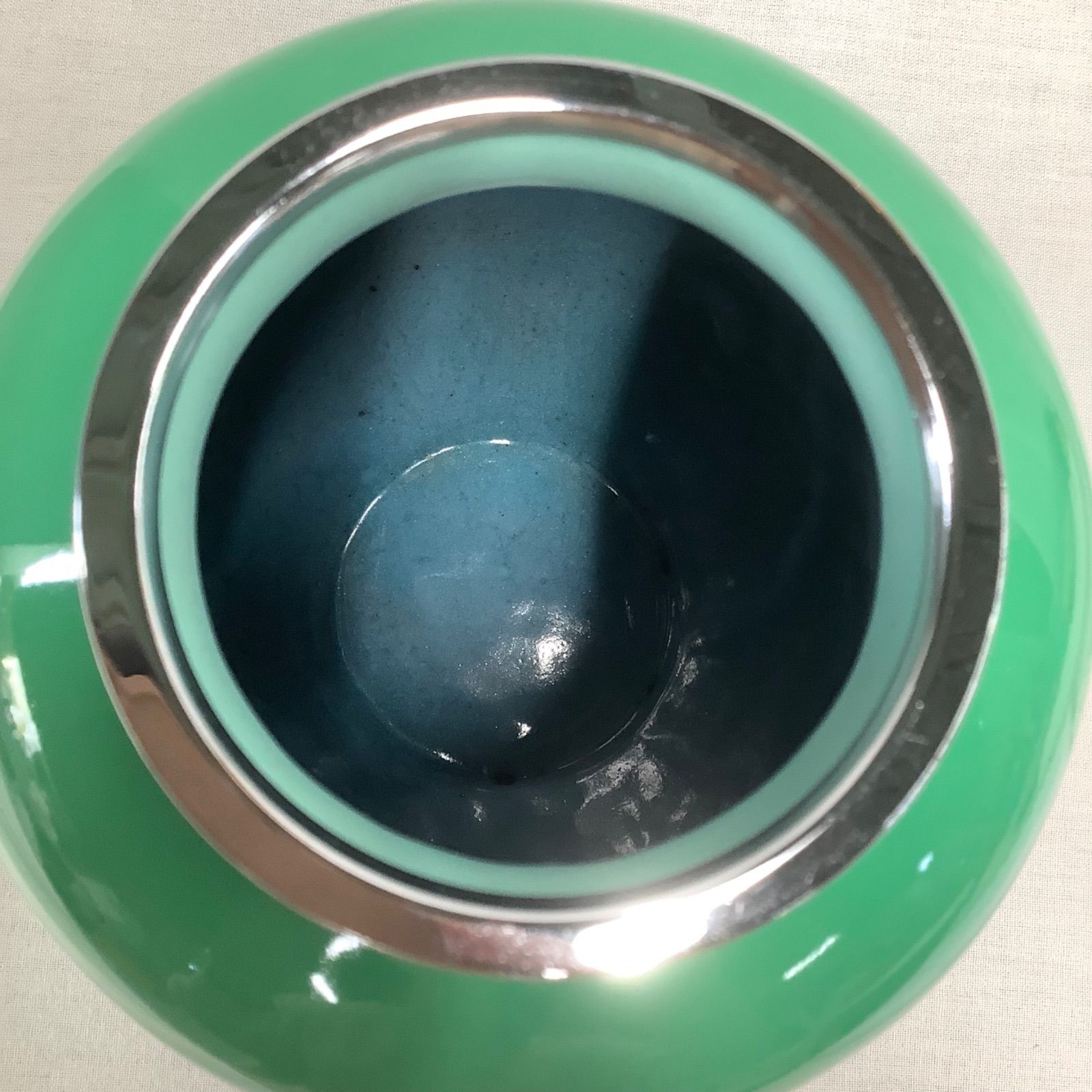 七宝焼 安藤製 花瓶 翡翠色 グリーン R150 - メルカリ