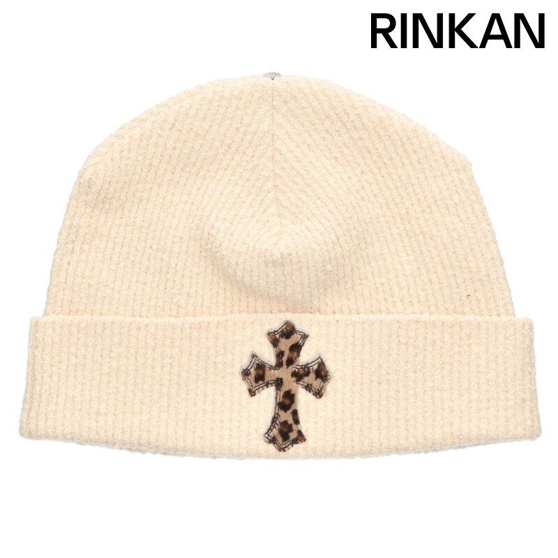 クロムハーツ BADDA BING ハラコクロスパッチ付きニット帽 メンズ ONE SIZE