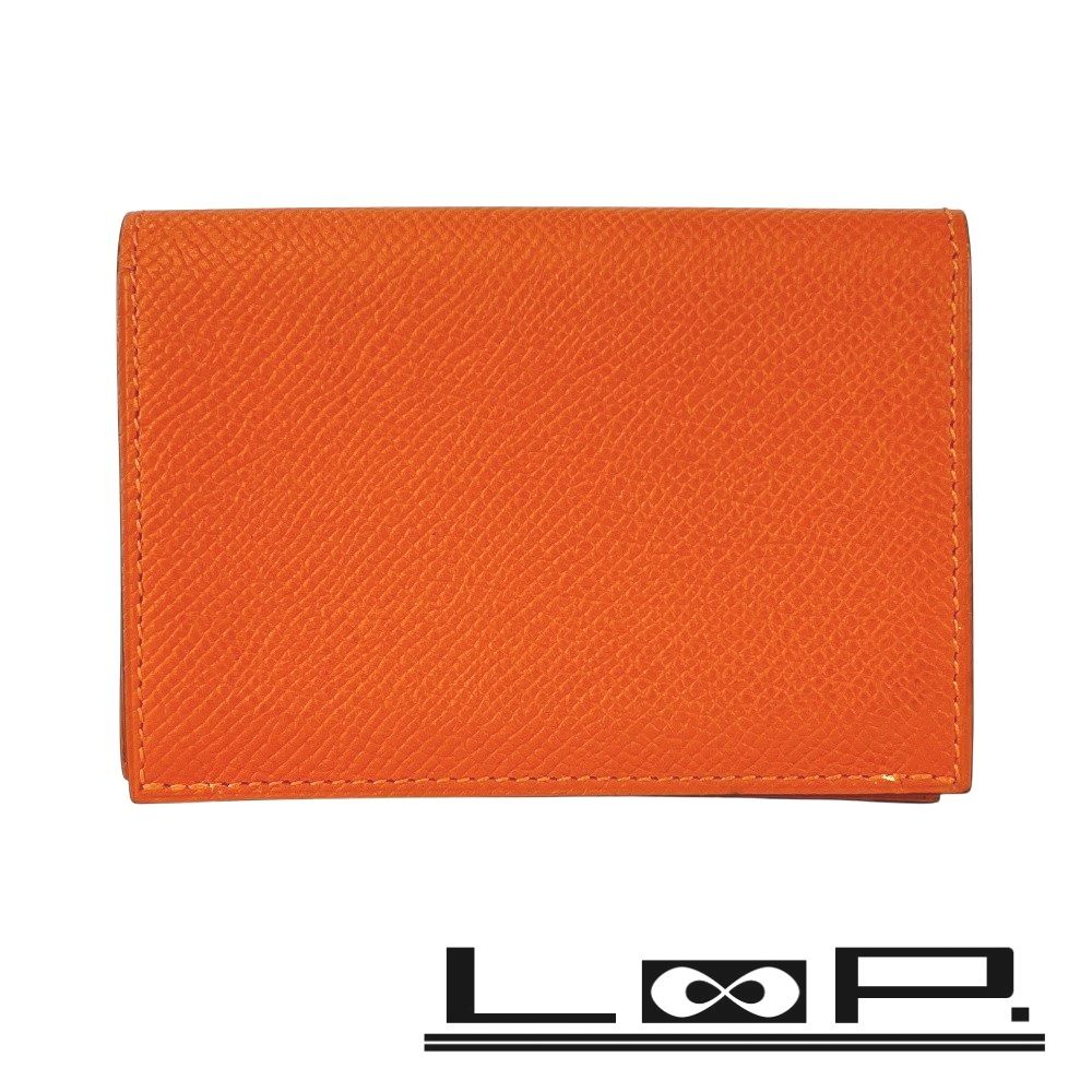エルメス カードケース 名刺入れ エプソン オレンジ O刻 504266 12