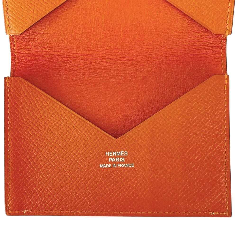  エルメス カードケース 名刺入れ エプソン オレンジ O刻 504266 12 名刺入れ 小物