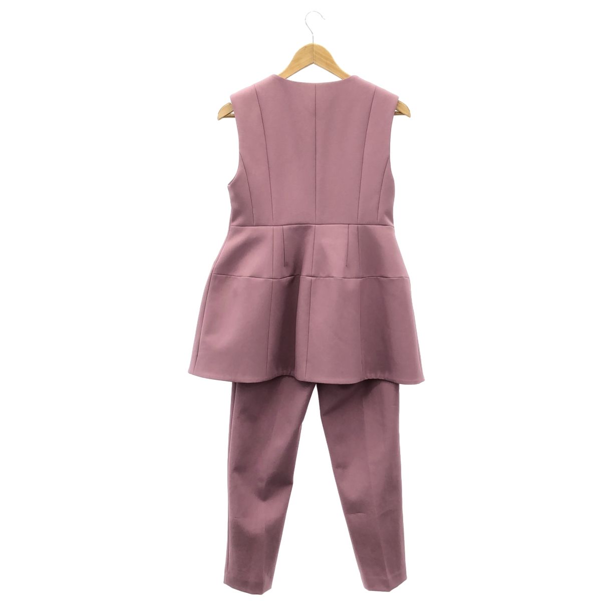 CELFORD セルフォード ペプラムセットアップ ピンク ベスト パンツ 36 シンプル キレイメ レディース 女性