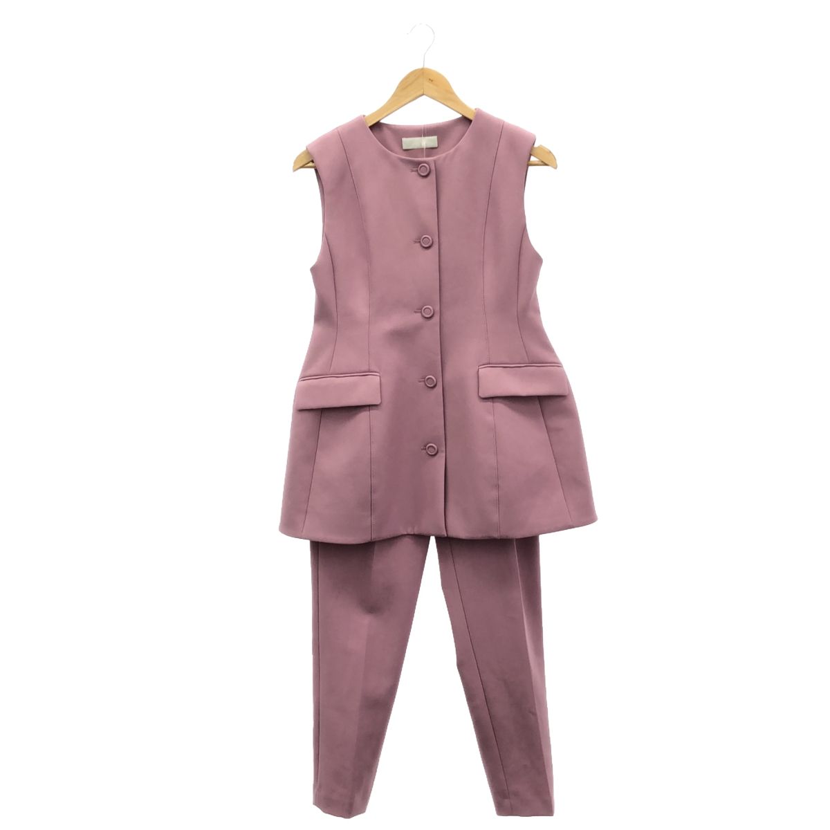 CELFORD セルフォード ペプラムセットアップ ピンク ベスト パンツ 36 CELFORD セルフォード ペプラムセットアップ ピンク ベスト パンツ 36