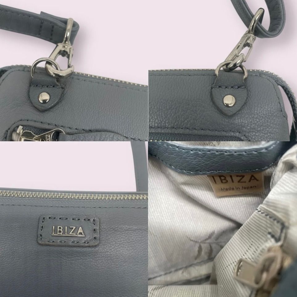 IBIZA イビサ お財布ポシェット ショルダーバッグ 2way グレー