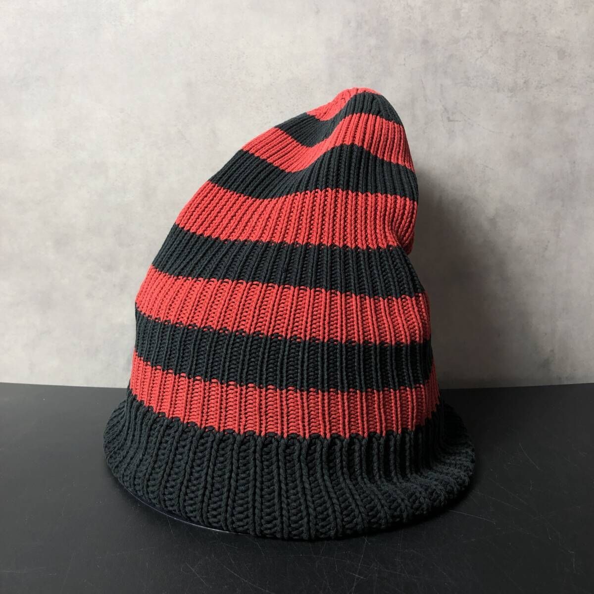 ナンバーナイン 03′ カート期 バルーンニットキャップ ナンバーナイン 03 カート期 バルーンニットキャップ 黒 白 コットン