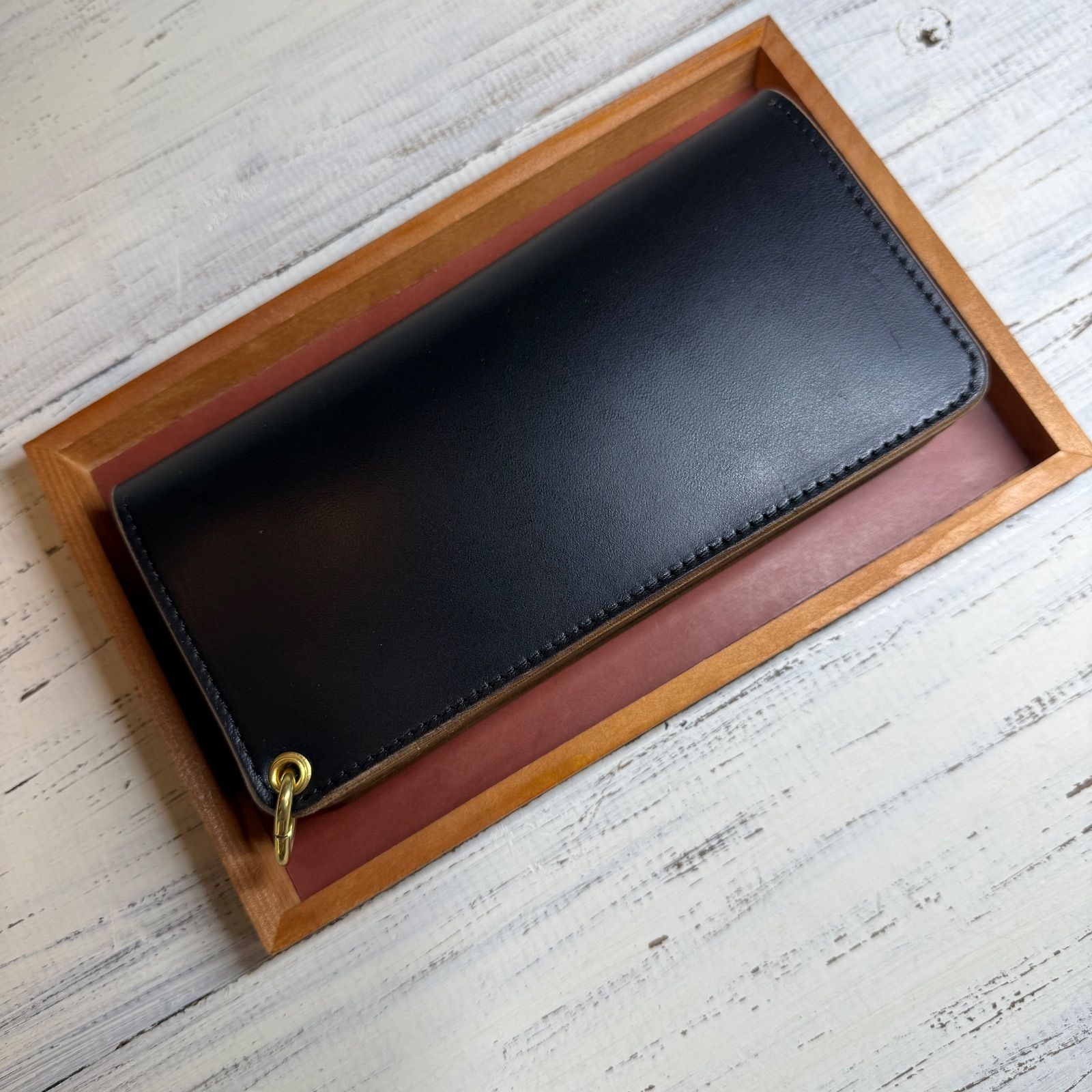 トラッカーウォレット ロング 3層】ホースバット ゴールド universal