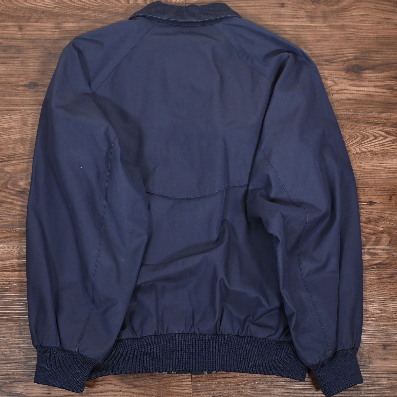 バーバリー スイングトップ ハリントンジャケット ネイビー チェック L